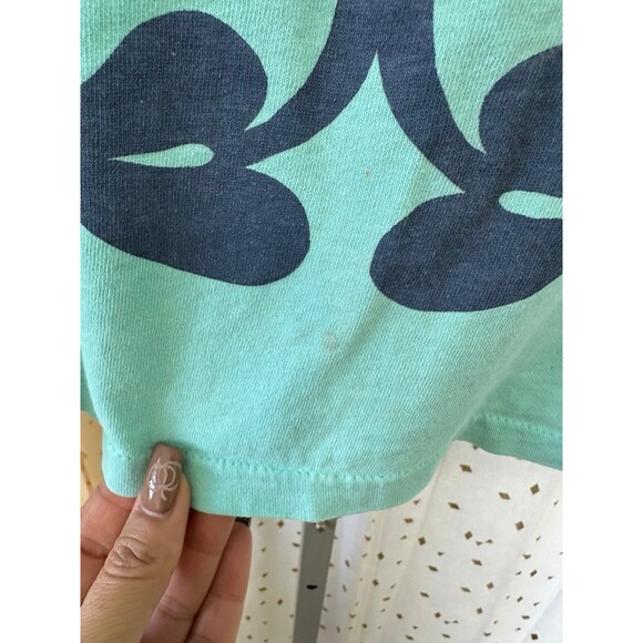 CHB 100% Cotton Hawaiian Anthurium Quilt Pattern Crop T-Shirt One Size - Picture 8 of 11